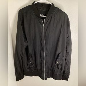 Boohoo Man Black Bomber Jacket - Size Large